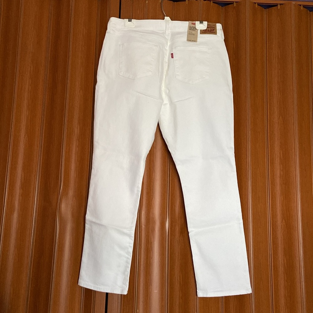 Levi's White Classic Mid-Rise Skinny Jeans Timeless Style Size 18 - Picture 7 of 13
